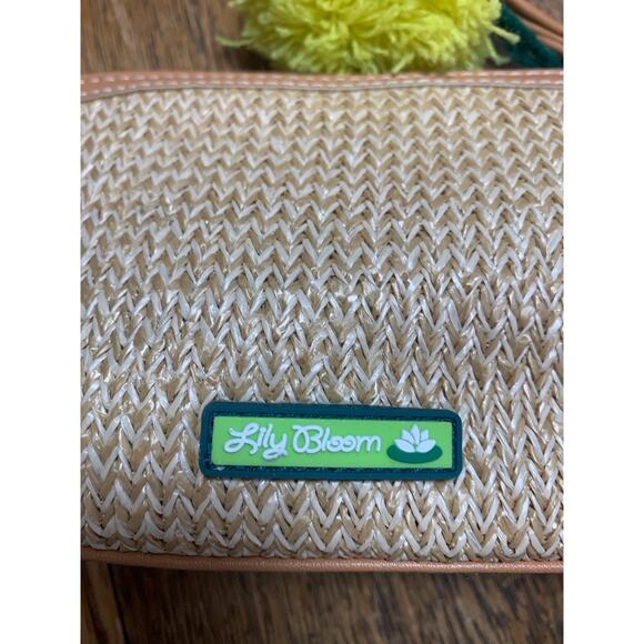 Lily Bloom “Hello” Straw Wristlet NWOT Vacation Travel Tropical Beach - Picture 4 of 5